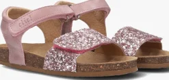 roze clic! platte sandalen cl-grass