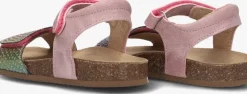roze clic! platte sandalen cl-grass