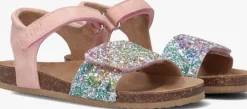 roze clic! platte sandalen cl-grass