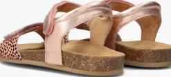 roze clic! platte sandalen cl-grass