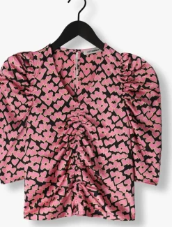 roze co'couture blouses flashy heart drape blouse