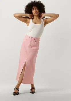 roze co'couture midirok vika dye slit skirt