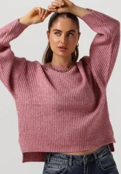 roze co'couture trui row box o-knit