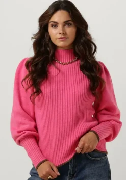 roze co'couture trui row puff rib knit