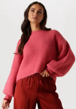 roze co'couture truien/vesten coralee crop knit