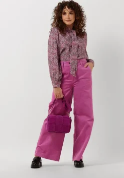 roze co'couture wijde broek flash corduroy pants