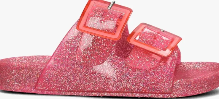 roze colors of california slippers jelly glitter