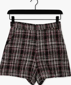 roze colourful rebel broeken kendall boucle check short