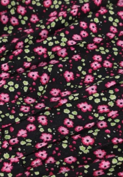 roze colourful rebel midi jurk kera small flower maxi shirt dress