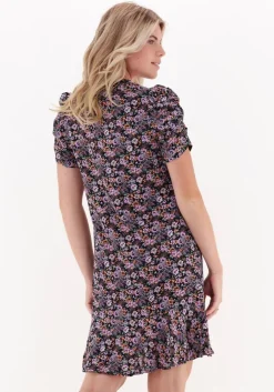 roze colourful rebel mini jurk lies ditzy flower puff sleeve mini dress