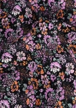 roze colourful rebel mini jurk lies ditzy flower puff sleeve mini dress