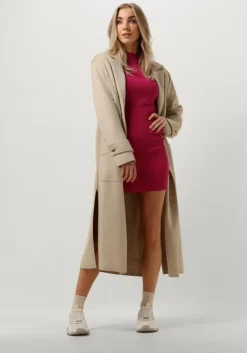 roze colourful rebel mini jurk aspen high neck knitted mini dress