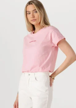 roze colourful rebel t-shirt uni logo boxy tee