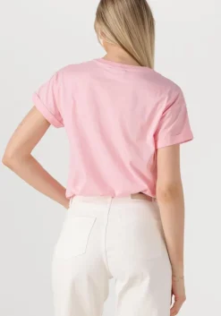 roze colourful rebel t-shirt uni logo boxy tee