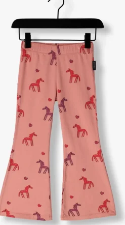 roze daily brat flared broek stardust horse flared pants