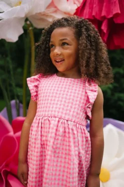 roze daily brat mini jurk cheecky checked dress