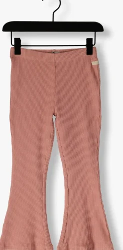 roze daily7 flared broek flared structure pants