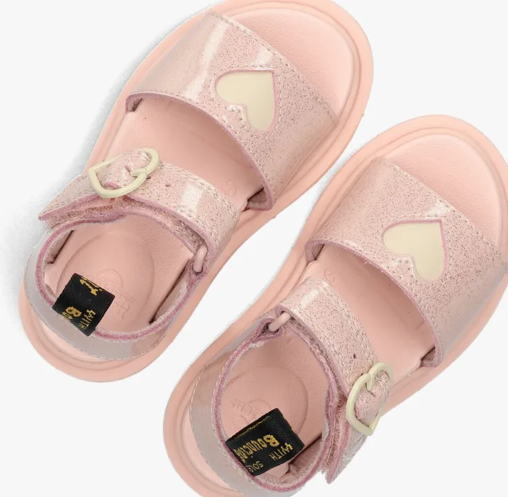 roze dr martens platte sandalen marlowe hearts k