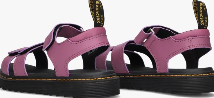 roze dr martens sandalen klaire k