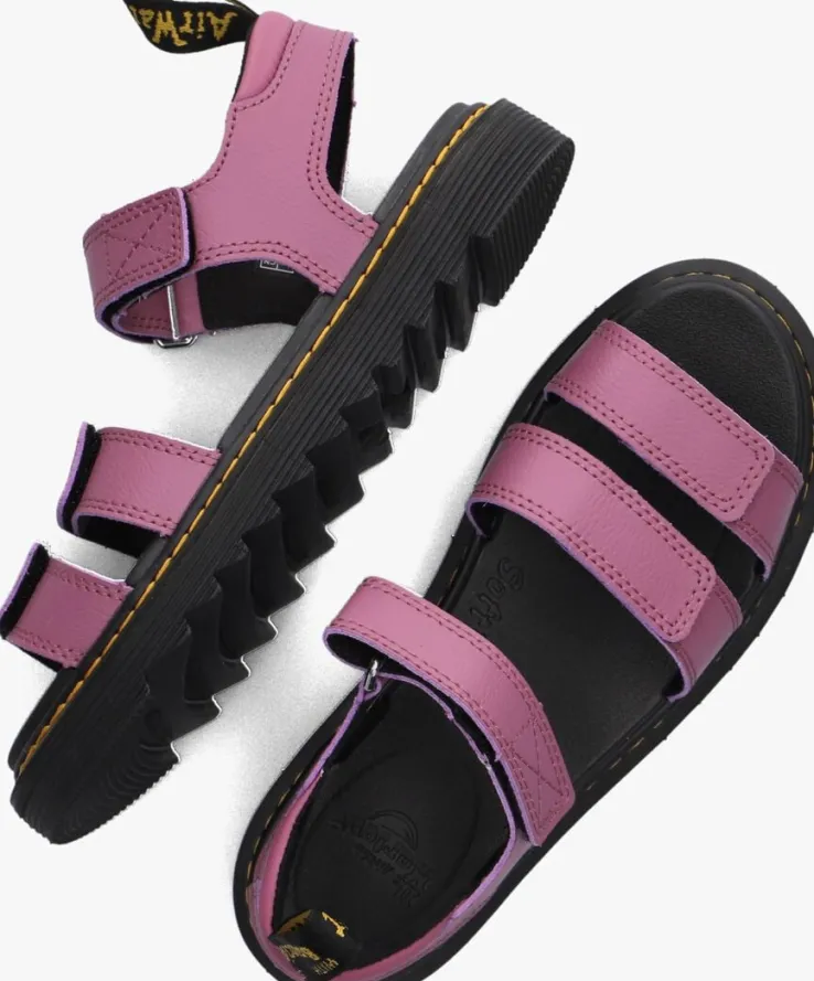 roze dr martens sandalen klaire k