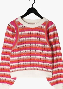 roze freebird trui knit-point-stripe-cot-23-1