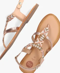 roze gioseppo platte sandalen fern