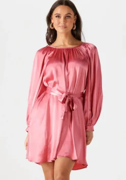 roze greek archaic kori mini jurk 130802