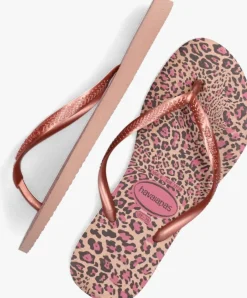 roze havaianas teenslippers kids slim animals