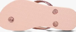roze havaianas teenslippers kids slim glitter ii