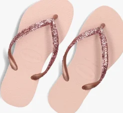 roze havaianas teenslippers kids slim glitter ii