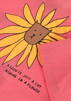 roze jelly mallow blouses lion cropped shirt