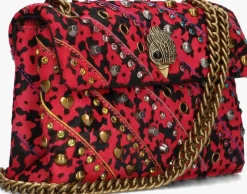 roze kurt geiger london schoudertas leather mini kensington l