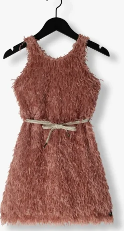 roze like flo mini jurk flo feather dress