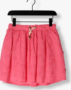 roze like flo minirok broidery anglais flower skirt