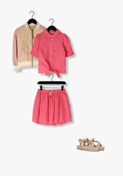 roze like flo minirok broidery anglais flower skirt