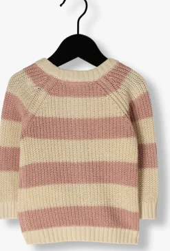 roze lil' atelier trui nbfemlen knit card stripe lil