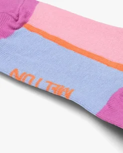 roze melton sokken block knee socks