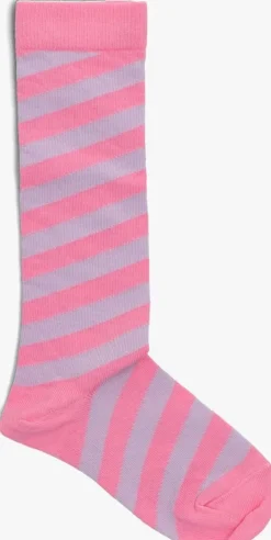 roze melton sokken candy stripes knee socks