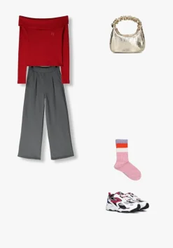 roze melton sokken wide stripes socks