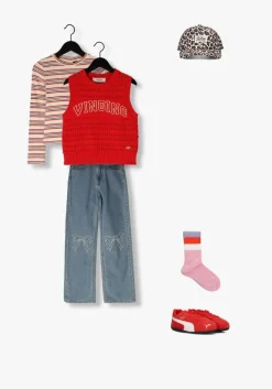 roze melton sokken wide stripes socks