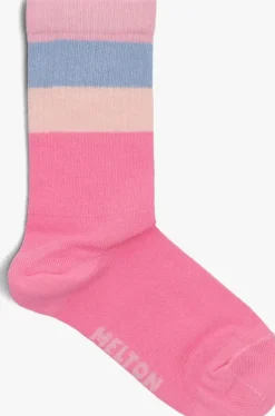roze melton sokken wide stripes socks