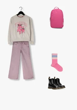 roze melton sokken wide stripes socks