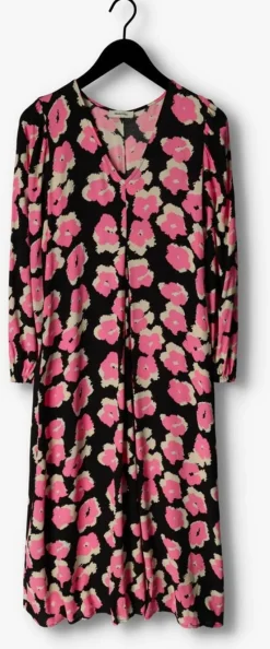 roze modström midi jurk bibbie print dress