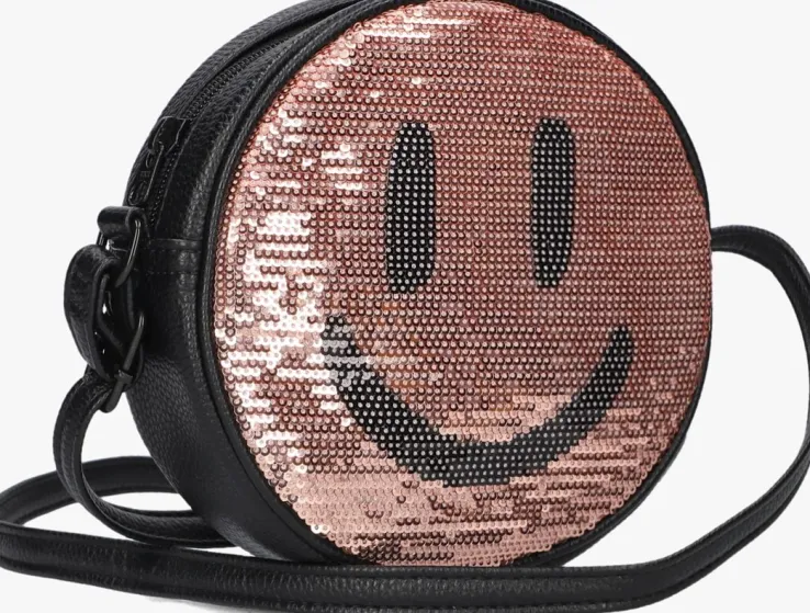 roze molo schoudertas glitter smile bag
