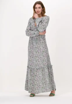 roze na-kd maxi jurk balloon sleeve maxi frill dress