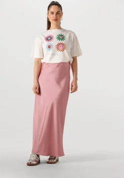 roze neo noir maxirok vicky heavy sateen skirt