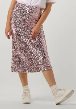 roze neo noir midirok baira sequins skirt