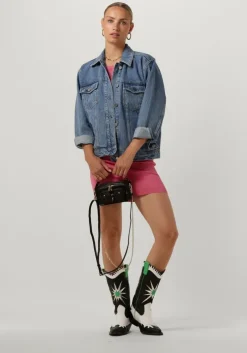 roze neo noir mini jurk contima glitter knit dress