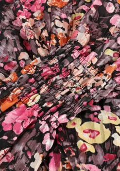 roze neo noir mini jurk manga festive floral dress