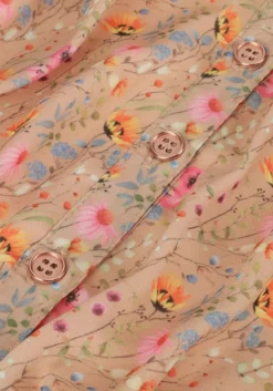 roze nono blouses tomas floral cropped blouse puffed sleeve